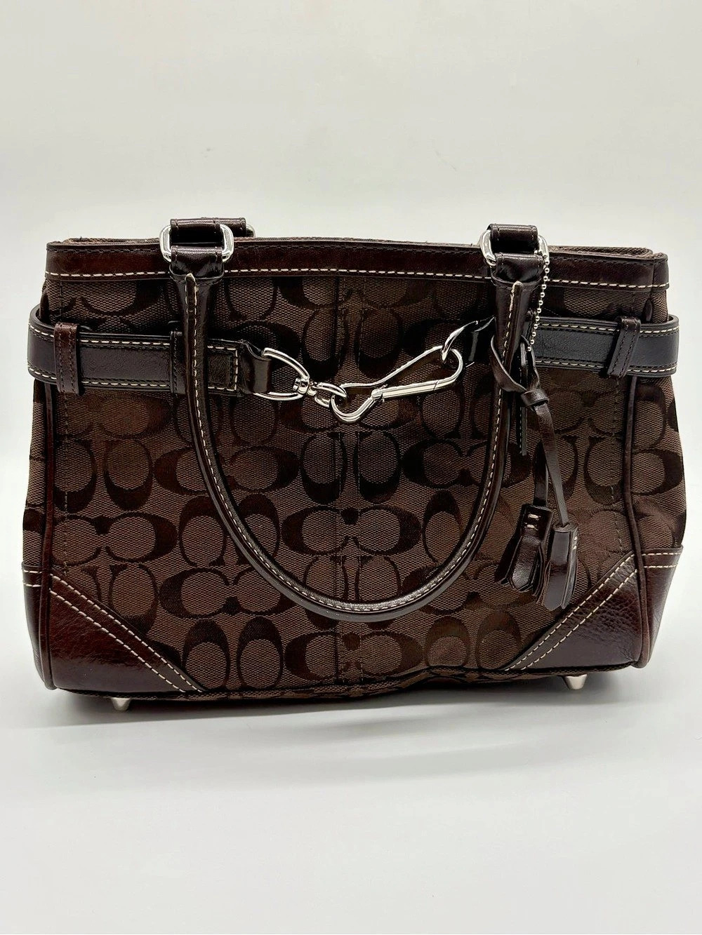 Vintage Coach Gallery Tote Signature Brown